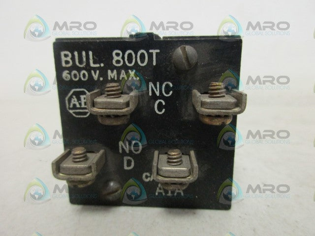 ALLEN BRADLEY 800T-A1A CONTACT BLOCK *USED*