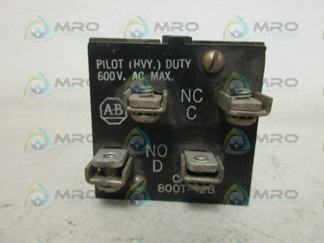 ALLEN BRADLEY 800T-A2B CONTACT BLOCK *USED*