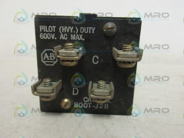 ALLEN BRADLEY 800T-J2B CONTACT BLOCK *USED*