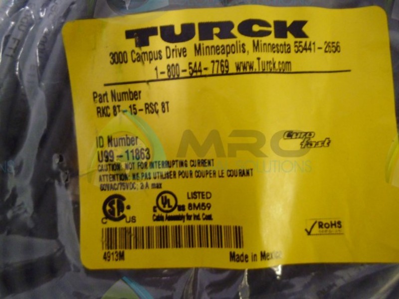 TURCK U99-11863 CORDSET *NEW IN BOX*