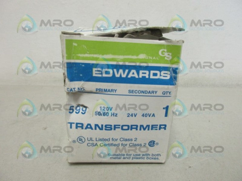 EDWARDS 599 TRANSFORMER 120V *NEW IN BOX*