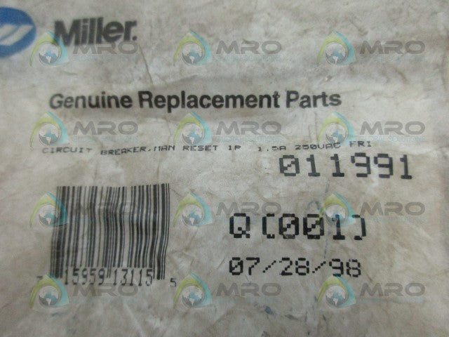 MILLER 011991 CIRCUIT BREAKER *NEW IN FACTORY BAG*