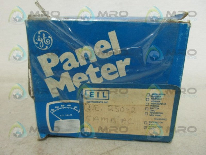 GENERAL ELECTRIC 250-2 PANEL METER  NSMP