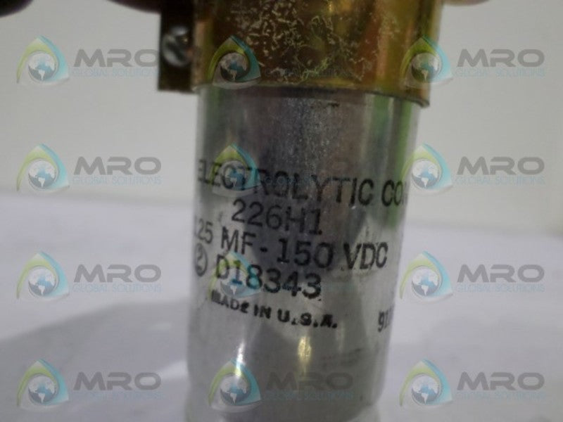 MALLORY 226H1 DRY ELECTROLYTIC CONDENSOR 125MFD 150VDC  UNMP