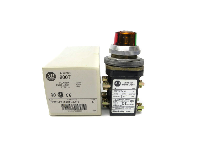 ALLEN BRADLEY 800T-PC416GGAR SER. N 120V (WH) NSMP
