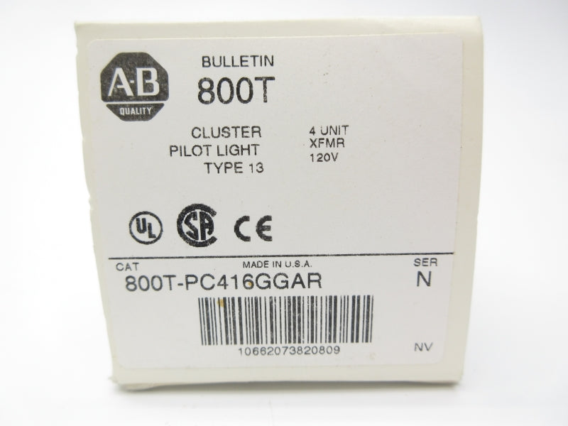 ALLEN BRADLEY 800T-PC416GGAR SER. N 120V (WH) NSMP