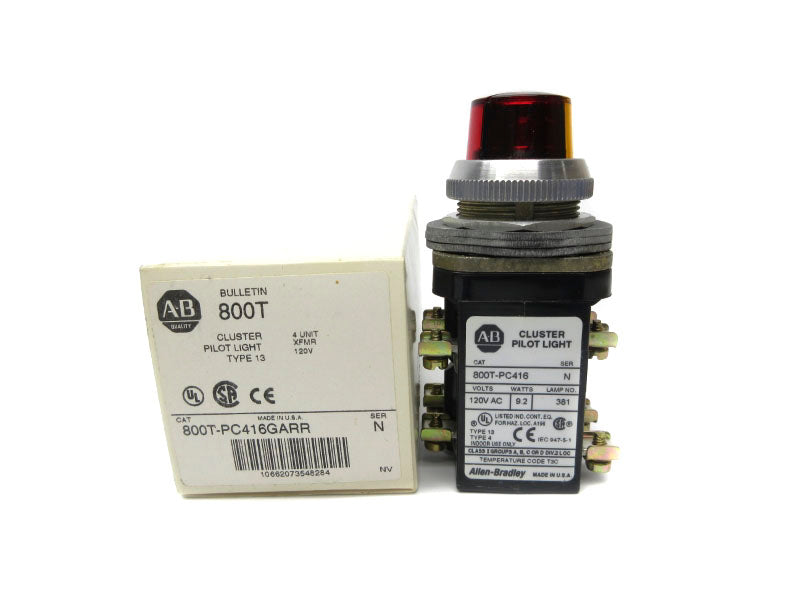 ALLEN BRADLEY 800T-PC416GARR SER. N 120V (WH) NSMP