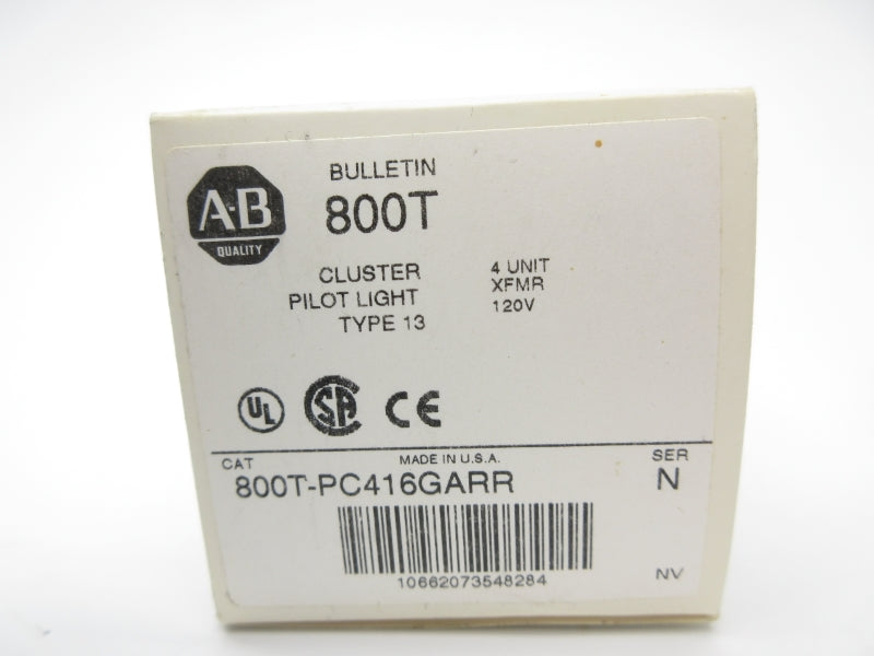 ALLEN BRADLEY 800T-PC416GARR SER. N 120V (WH) NSMP