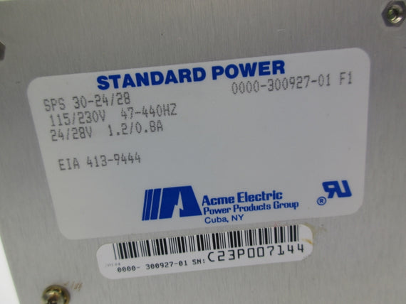 ACME ELECTRIC SPS30-24/28 115/230V 1.2/0.8A NSNP