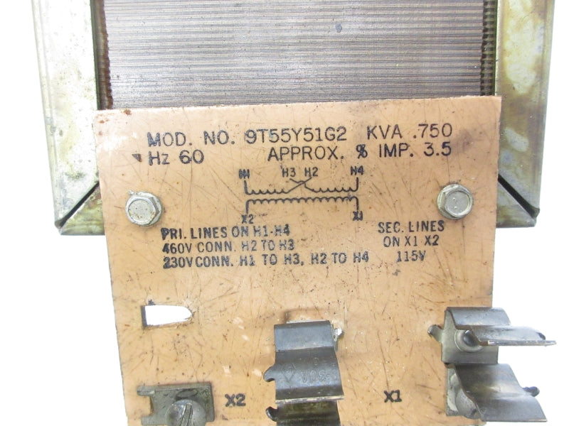 GENERAL ELECTRIC 9T55Y51G2 460V .750KVA UNMP