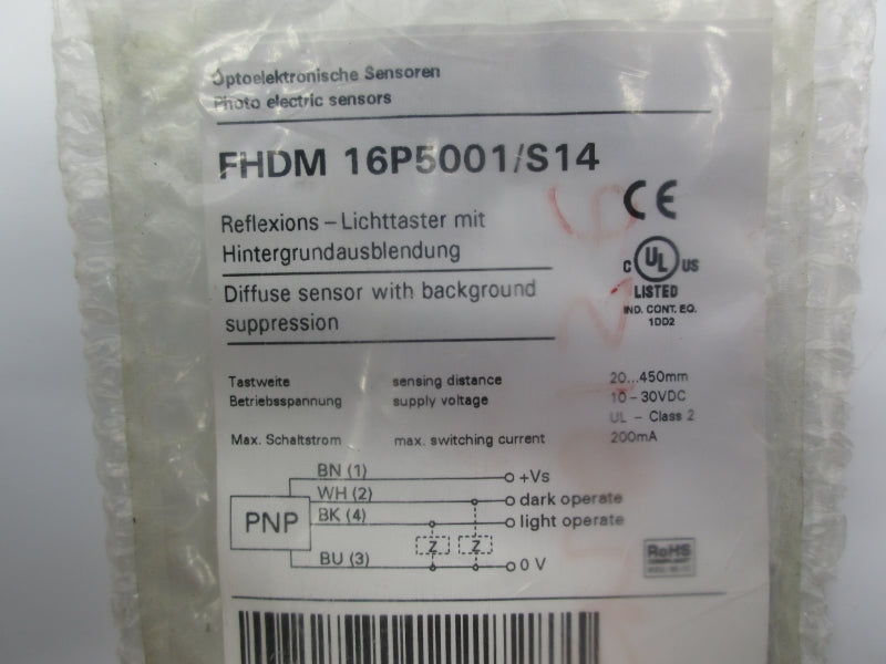 BAUMER FHDM16P5001/S14 10-30VDC NSMP