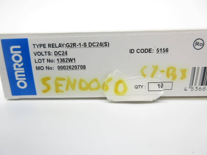 OMRON G2R-1-S-DC24(S) 24VDC (PKG OF 10) NSMP