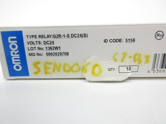 OMRON G2R-1-S-DC24(S) 24VDC (PKG OF 10) NSMP