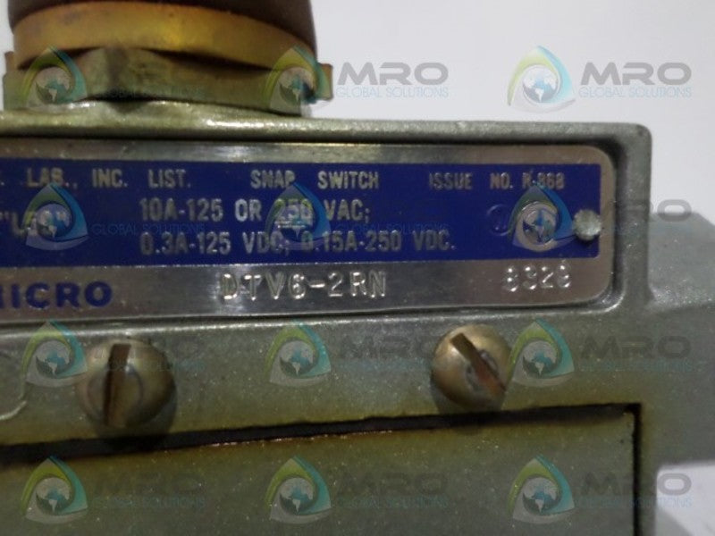 MICRO SWITCH DTV6-2RN SNAP SWITCH (GREY BODY)  NSNP