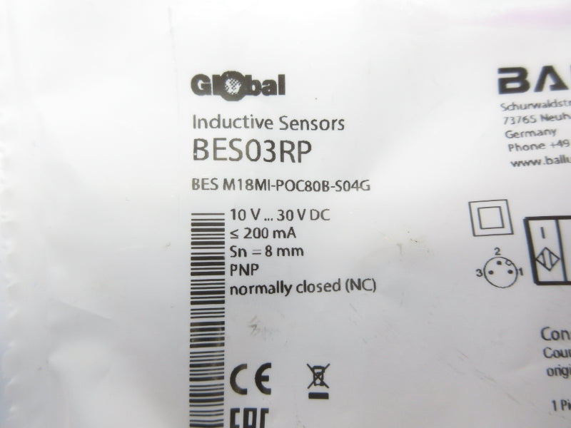 BALLUFF BESM18MI-POC80B-S04G BES03RP 10-30VDC NSMP