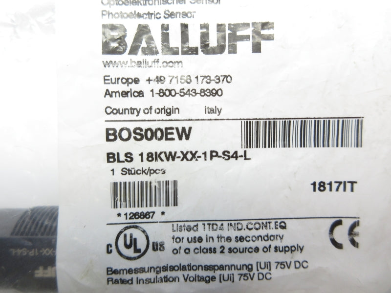 BALLUFF BLS18KW-XX-1P-S4-L BOS00EW NSMP