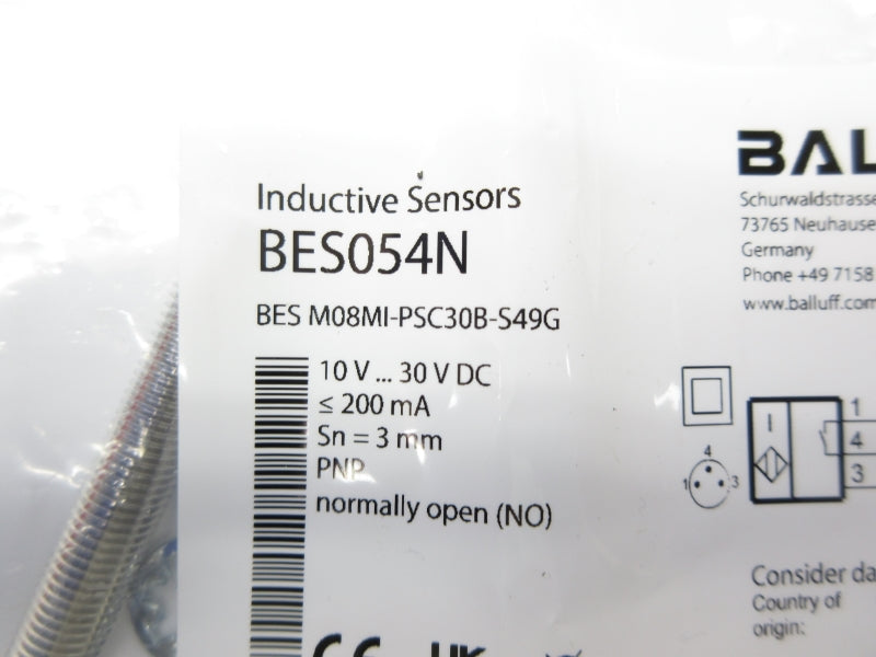 BALLUFF BESM08MI-PSC30B-S49G BES054N 10-30VDC NSMP