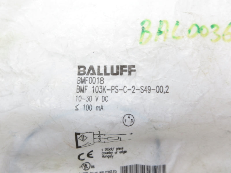 BALLUFF BMF103K-PS-C-2-S49-00,2 BMF0018 10-30VDC NSMP