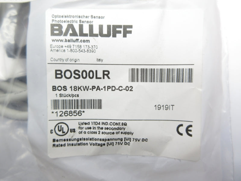 BALLUFF BOS18KW-PA-1PD-C-02 BOS00LR NSMP