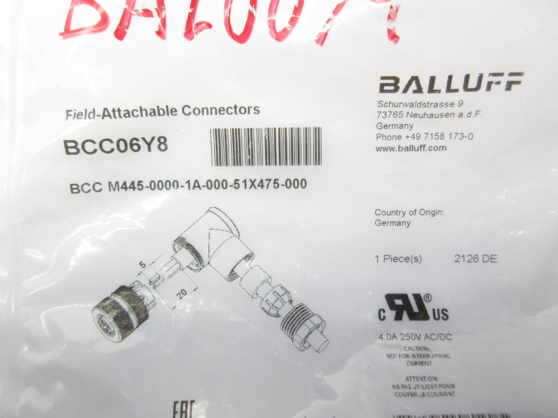 BALLUFF BCCM445-0000-1A-000-51X475-000 BCC06Y8 250VAC/DC 4.0A NSMP