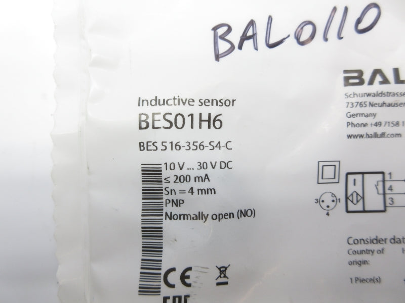 BALLUFF BES516-356-S4-C BES01H6 10-30VDC NSMP