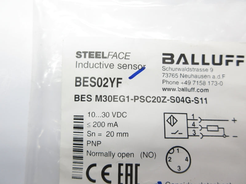 BALLUFF BESM30EG1-PSC20Z-S04G-S11 BES02YF 10-30VDC NSMP