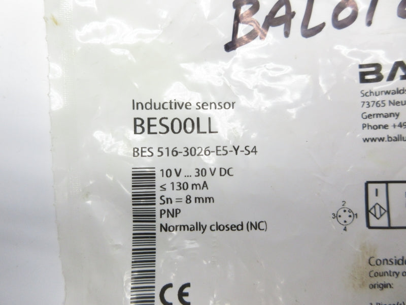 BALLUFF BES516-3026-E5-Y-S4 BES00LL 10-30VDC NSMP