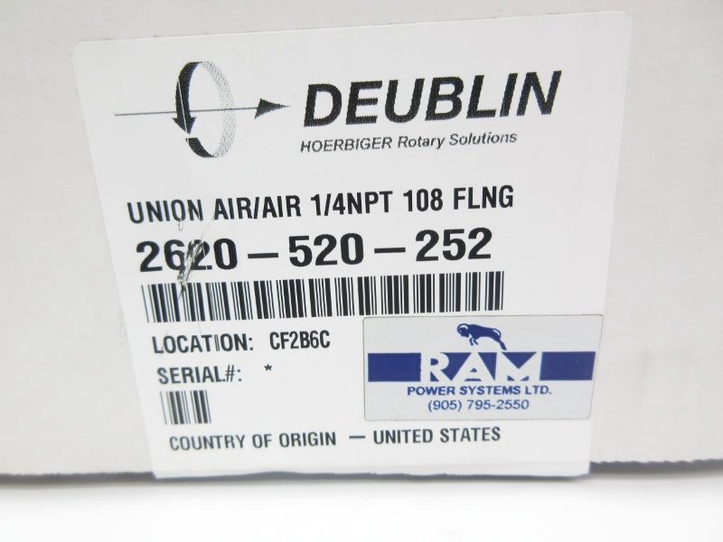 DEUBLIN 2620-520-252 1/4" NSMP