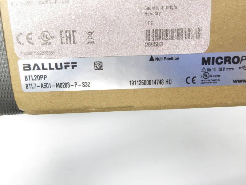 BALLUFF BTL7-A501-M0203-P-S32 BTL20PP 10-30VDC NSFS