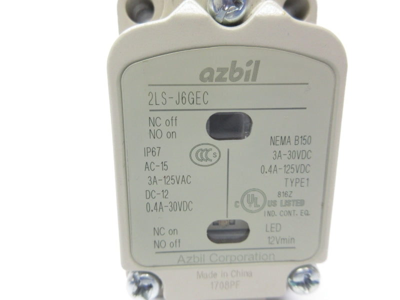 AZBIL 2LS-J6GEC 125VAC 3A NSNP