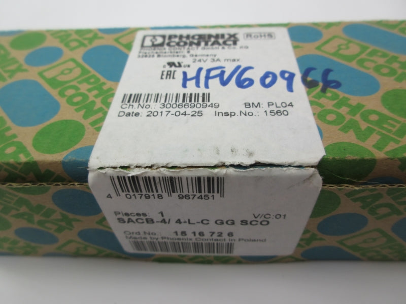 PHOENIX CONTACT SACB-4/4-L-CGGSCO 1516726 24VDC NSMP