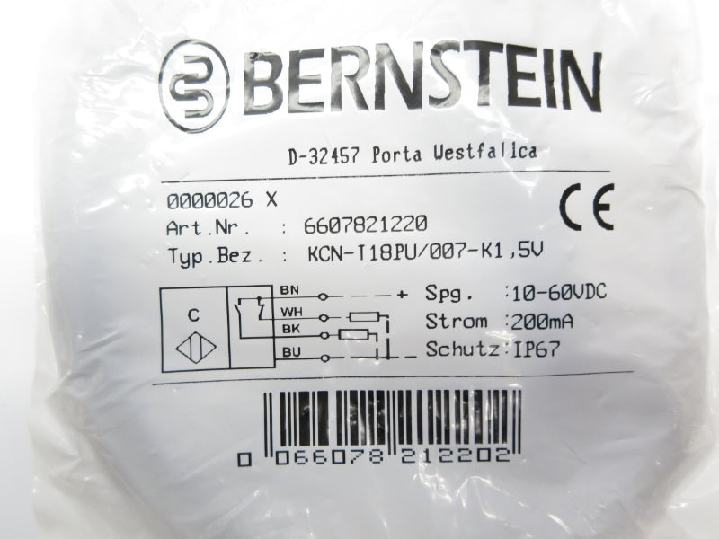 BERSTEIN KCN-T18PU/007-K1,5V 10-60VDC NSMP