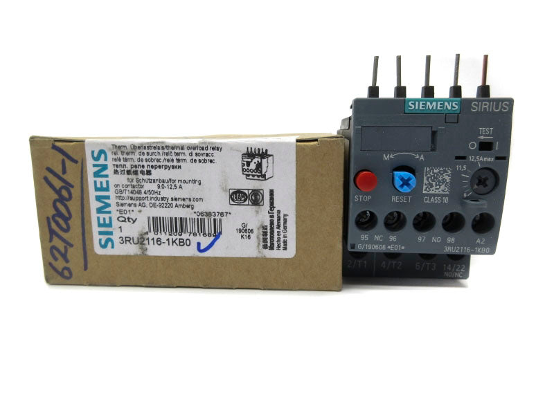SIEMENS 3RU2116-1KB0 9.0-12.5A NSMP