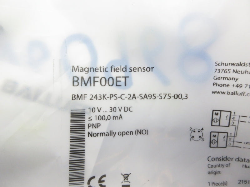 BALLUFF BMF243K-PS-C-2A-SA95-S75-00,3 BMF00ET 10-30VDC NSMP