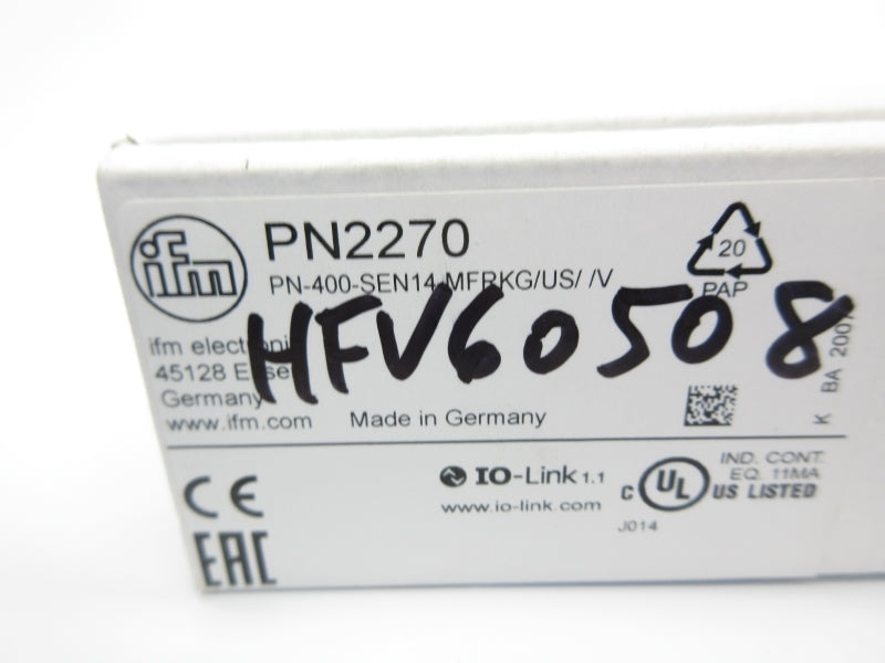 IFM EFECTOR PN-400-SEN14-MFRKG/US/V PN2270 18-30VDC NSMP
