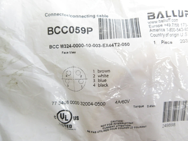BALLUFF BCCM324-0000-10-003-EX44T2-050 BCC059P 60V 40A NSMP