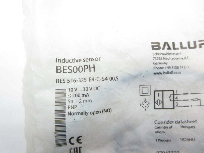 BALLUFF BES516-325-E4-C-S4-00,5 BES00PH 10-30VDC NSMP