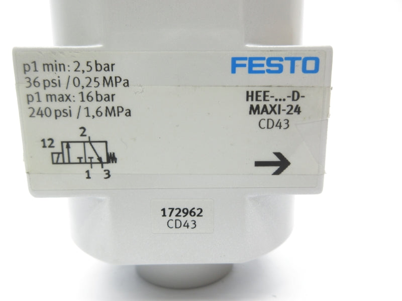 FESTO 172962 240PSI NSNP