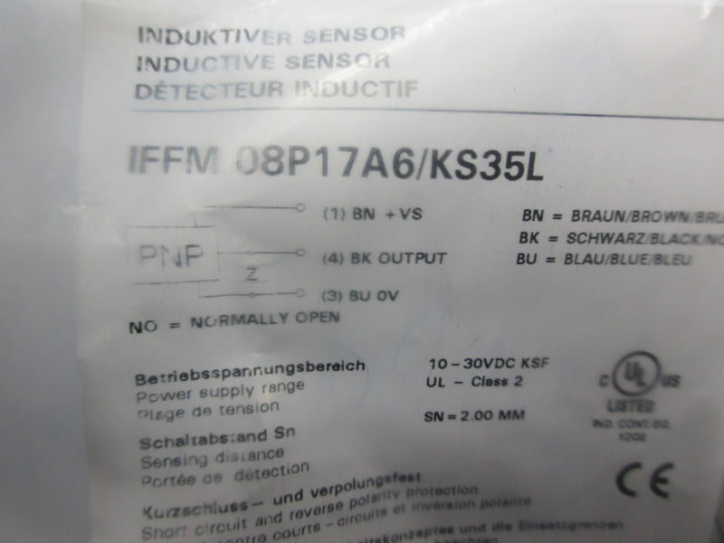 BAUMER IFFM08P17A6/KS35L 10-30VDC NSMP