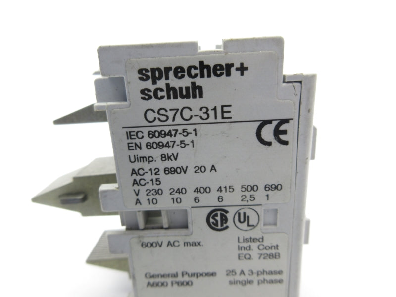 SPRECHER+SCHUH CS7C-31E 690V 20A (AS PICTURED) UNMP
