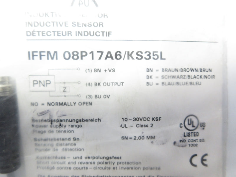 BAUMER IFFM08P17A6/KS35L 10-30VDC NSMP