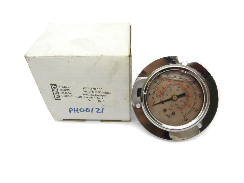 TRERICE D82LFB 127.1378.100 0-60PSI 2.5" NSMP