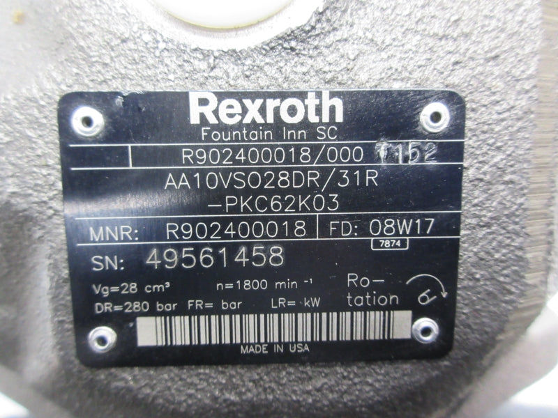 REXROTH AA10VSO28DR/31R-PKC62K03 R902400018 NSNP