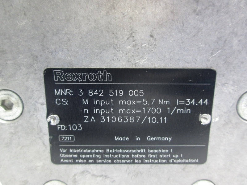 REXROTH 3842519005 NSNP