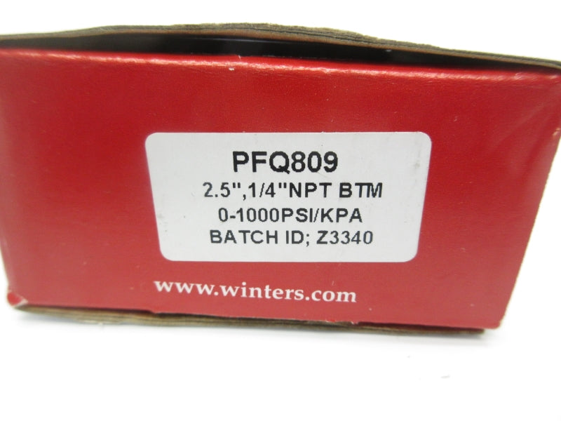 WINTERS PFQ809 0-1000PSI 2.5" NSMP