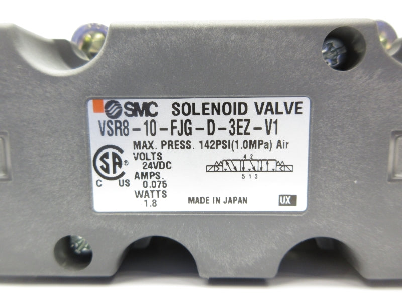 SMC VSR8-10-FJG-D-3EZ-V1 24VDC 0.075A 142PSI NSNP