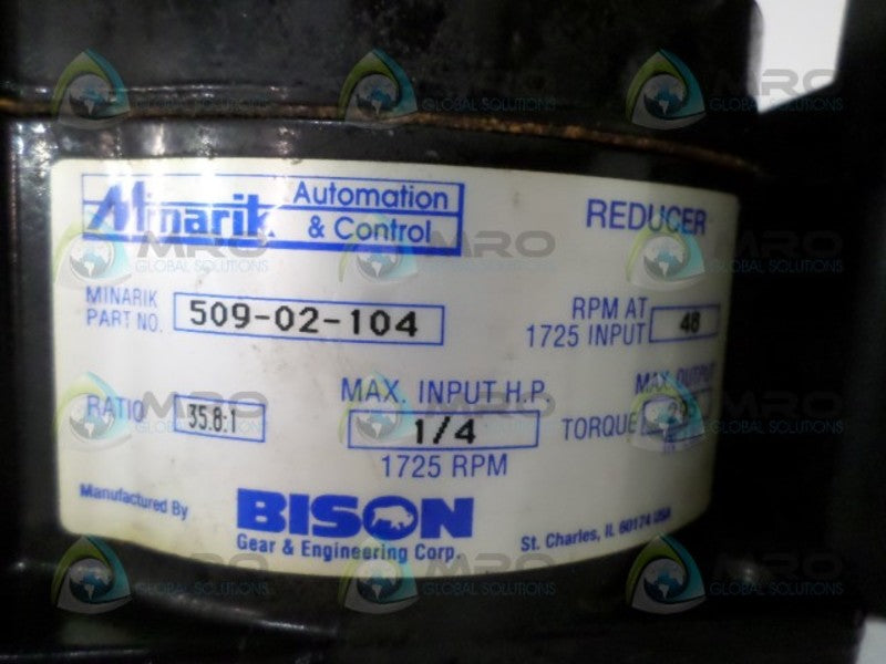 BISON GEAR & ENGINEERING  509-02-104 REDUCER  NSNP