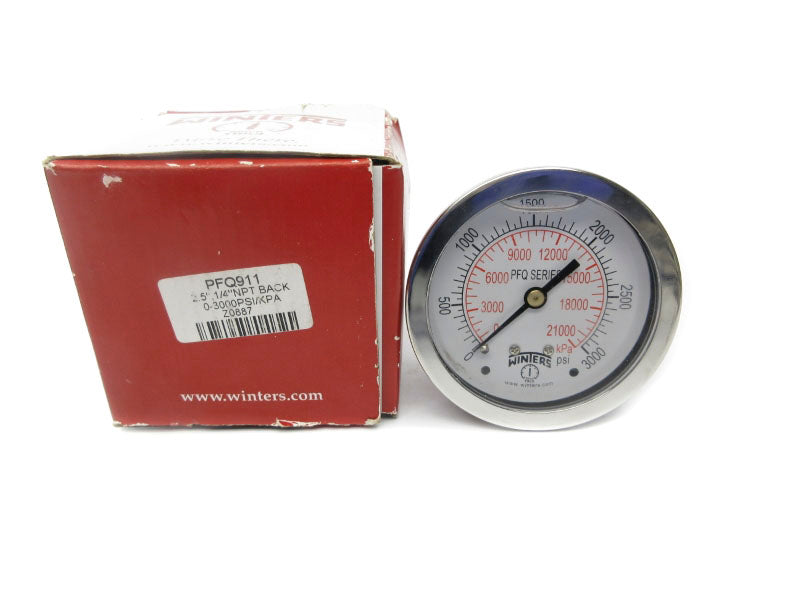 WINTERS PFQ911 0-3000PSI 2.5" NSMP