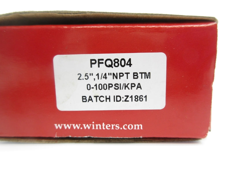 WINTERS PFQ804 0-100PSI 2.5" NSMP