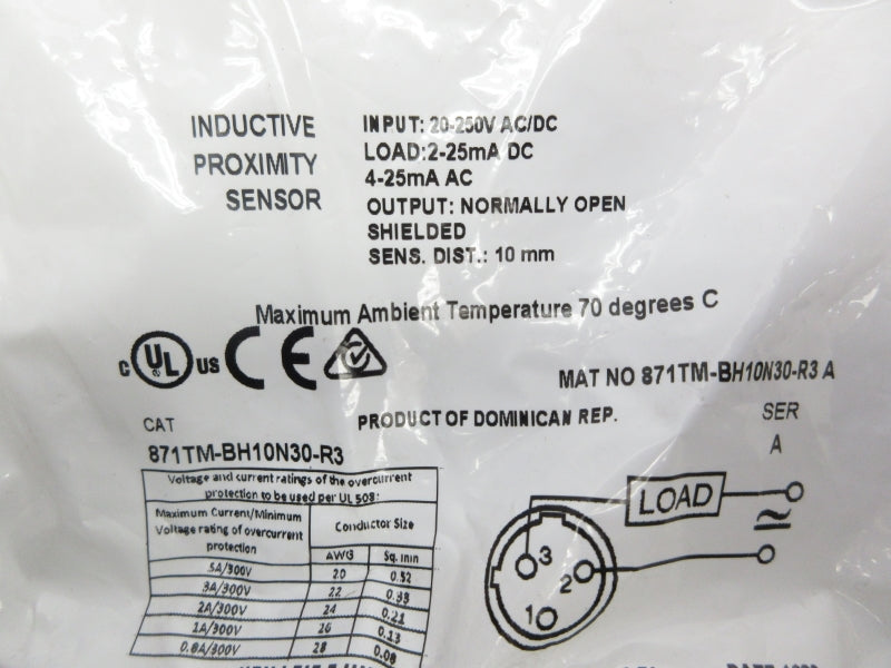 ALLEN BRADLEY 871TM-BH10N30-R3 SER. A 20-250VAC/DC NSMP